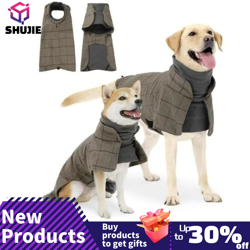 Winter Clothing Types - Warme hondenjas Engelse geruite hondenfleecevest Windjack