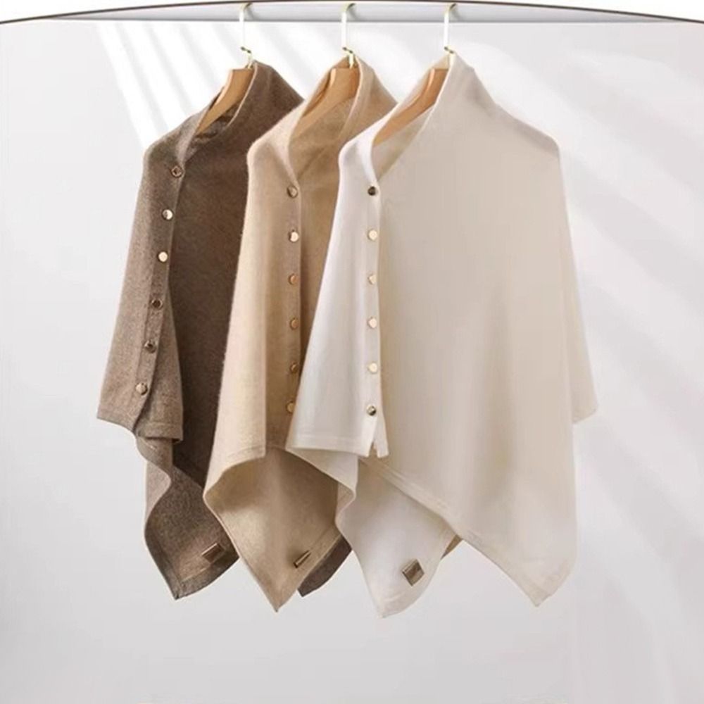 Winter Clothing Women Sale - Nieuw met knoop Pashmina-sjaal Warme onregelmatige