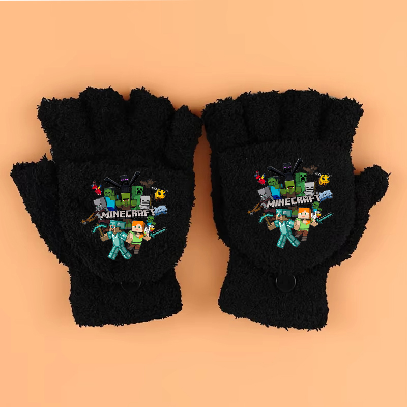 Winter Clothing Game - Nieuwe handschoenen met game-themaprint, Minecrafted, 4-13