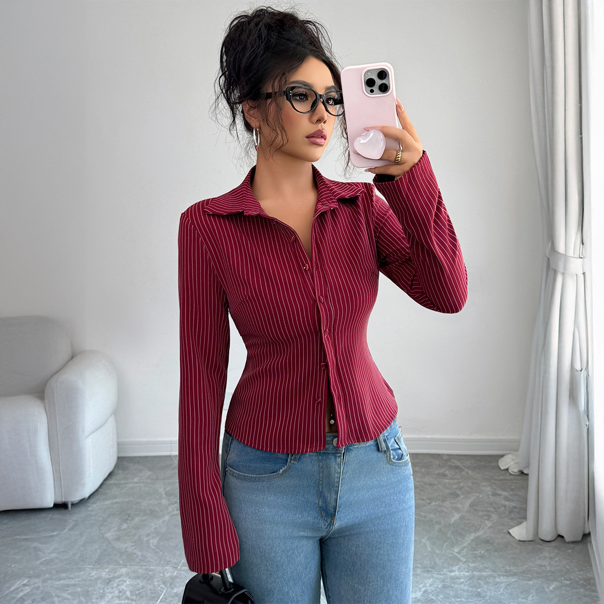 Winter Clothing Types - Casual hoogwaardig gestreept vest met lange