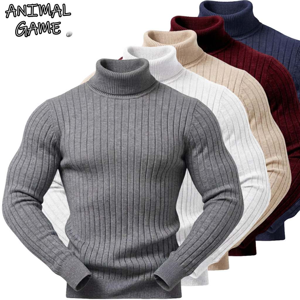 Winter Clothing Game - Nieuwe heren slim fit turtleneck trui