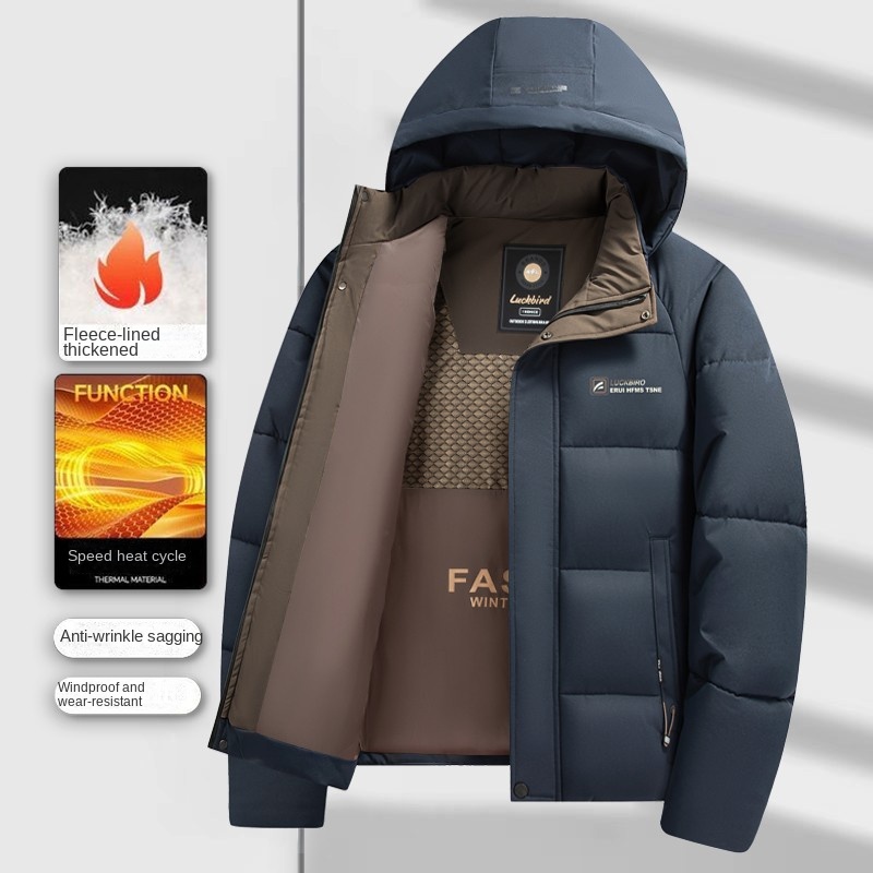 Winter Clothing Brands - Grafeen Verdikte Winterjas Heren Rits Jassen