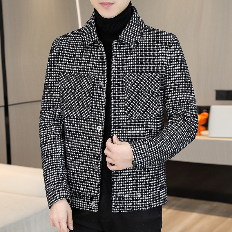 Winter Clothing Brands - Merk Winter Plaid Wollen Jassen Mannen