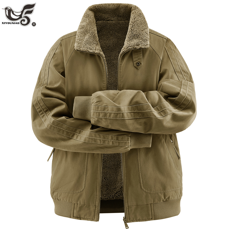Winter Clothing Game - Nieuwe winterfleecejassen voor heren, 100% katoenen