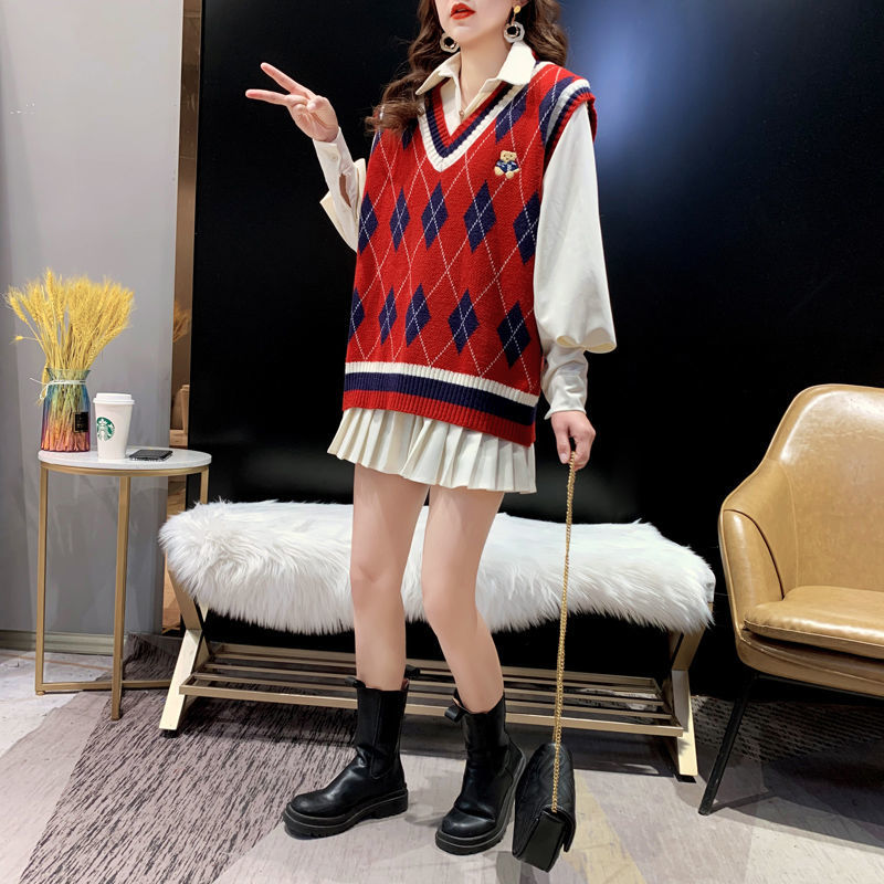 Rode gebreide vesten voor dame - Winter Clothing Aesthetic recensie en prijs